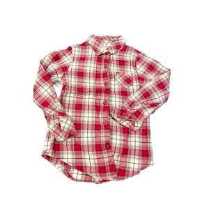 Gymboree Plaid Button Down Dress Shirt Red Size 4